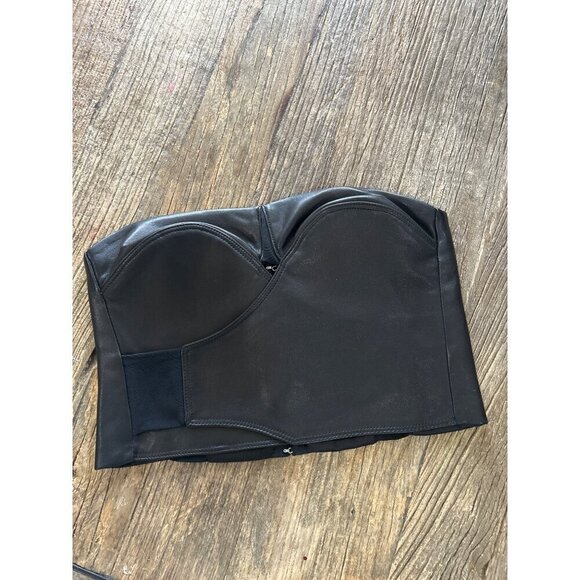 RTA Rangi Leather Bustier Corset Top Black Womens Size 4 - Picture 6 of 11